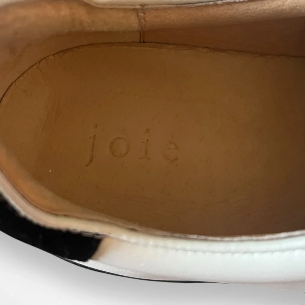 JOIE Women's Dabnis White Stripe Platform Sneakers‎ Size 37 | EUC